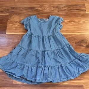 Hanna Andersson Blue Ruffle Tiered Dress 4T